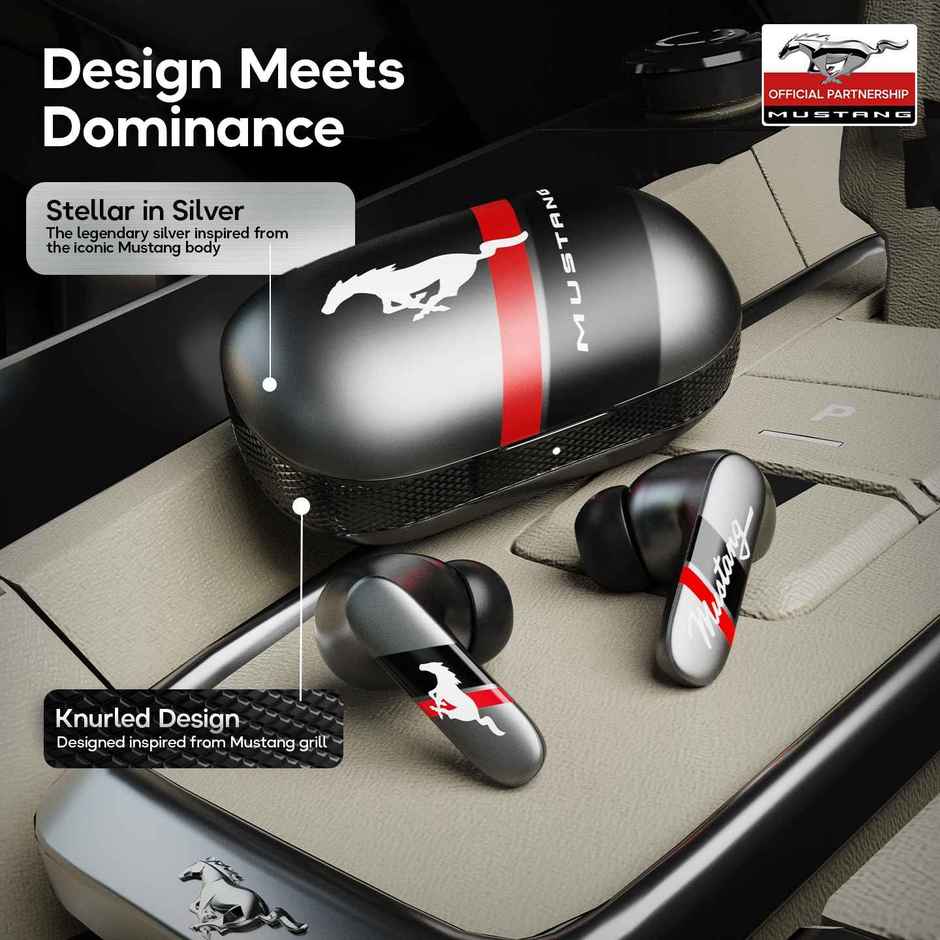 GOBOULT Mustang Dyno | 60Hrs Battery | App Support|Quad Mic Enc|5.4V BT|Silver