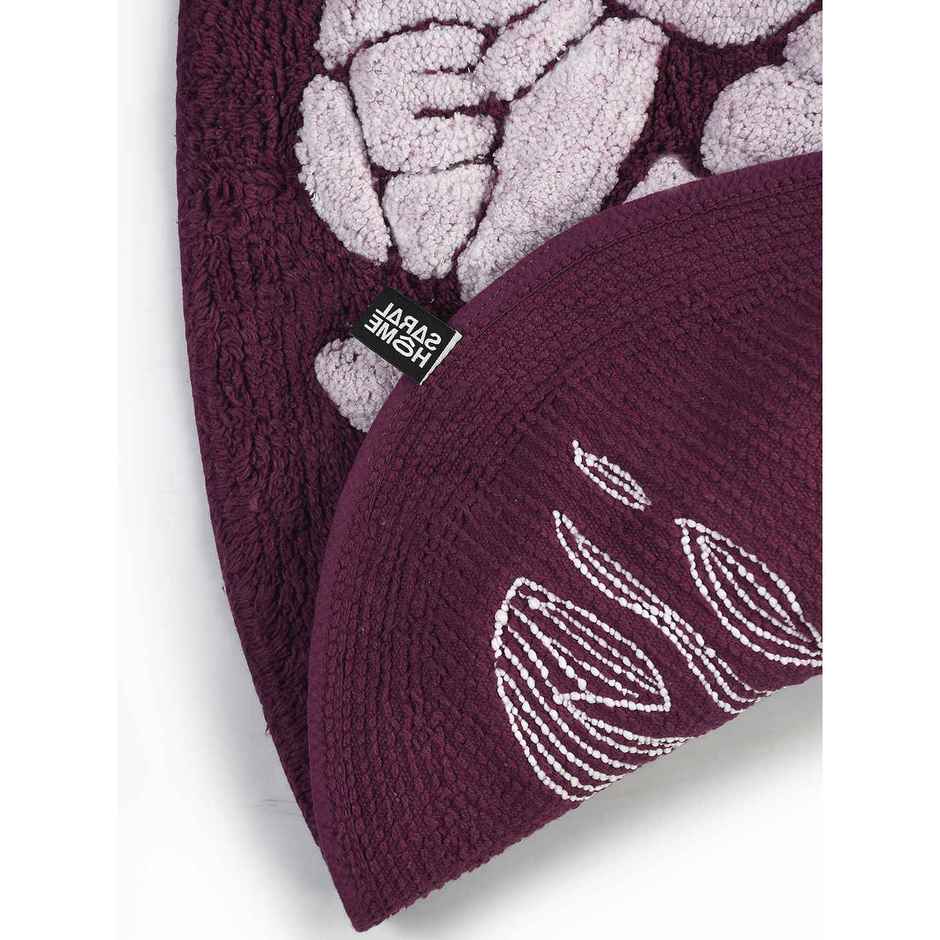 Saral Home Rosa Microfiber Anti-Slip Bath Mat | Purple - 50 x 80 cm