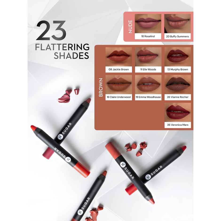 SUGAR Cosmetics Matte As Hell Crayon Lipstick - 07 Viola2.(599)