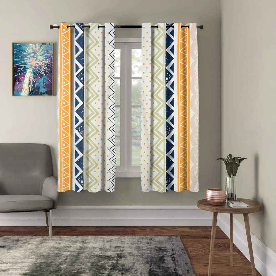BAY6 Microfiber Cotton Window Curtains - Set of 2 - (5x4 ft) - White