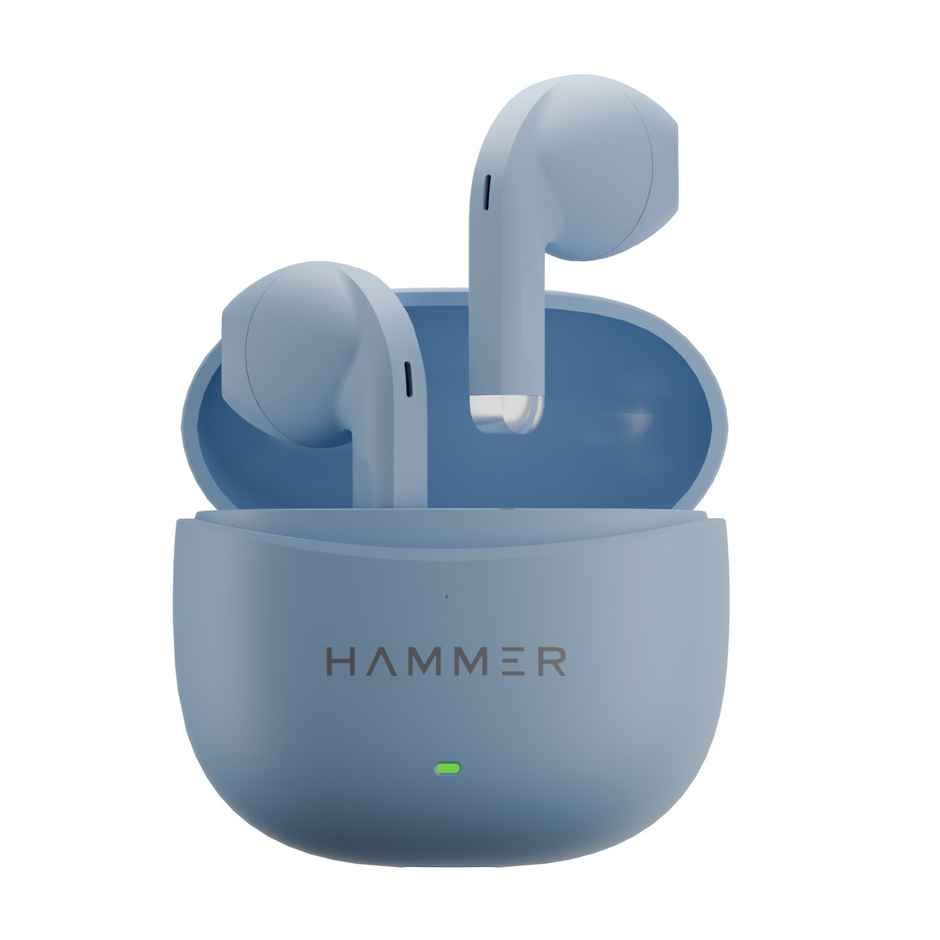 Hammer Ultra Pods True Wireless Earbuds| 13Mm Dynamic Drivers| 30H Playtime - Blue