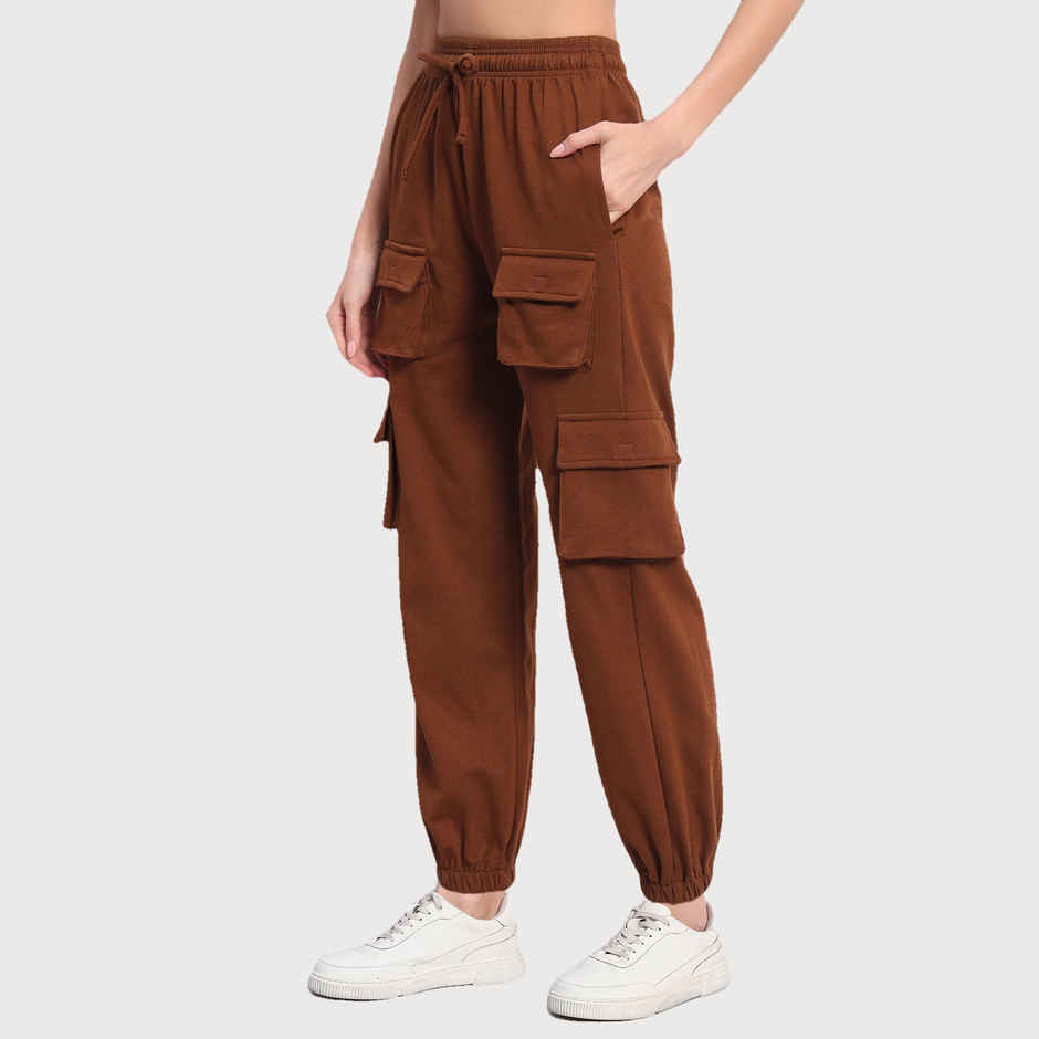 Q-rious Women's SkyTrek Cargo Joggers | LYM-CARGO | Brown - 34