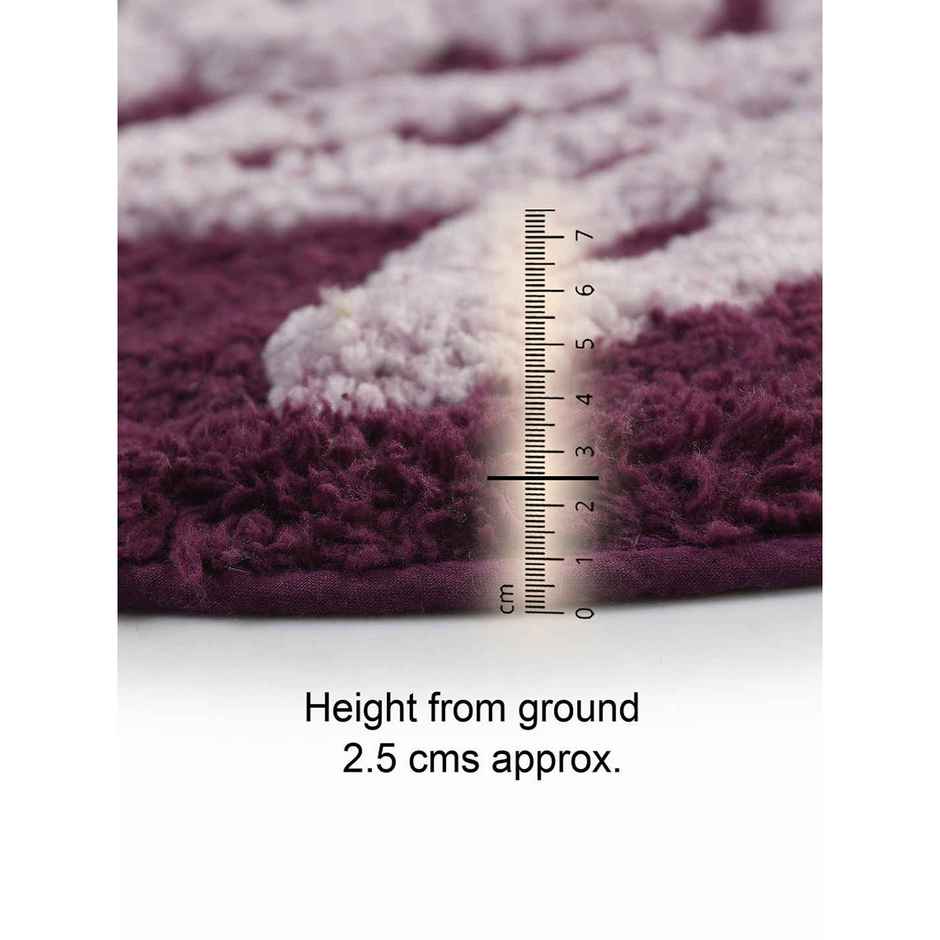 Saral Home Rosa Microfiber Anti-Slip Bath Mat | Purple - 50 x 80 cm