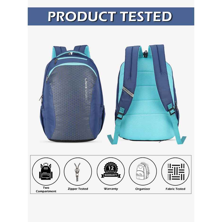 Lavie Sport Unisex Polyester 36 L Laptop Backpack | Navy - 15.6 Inches