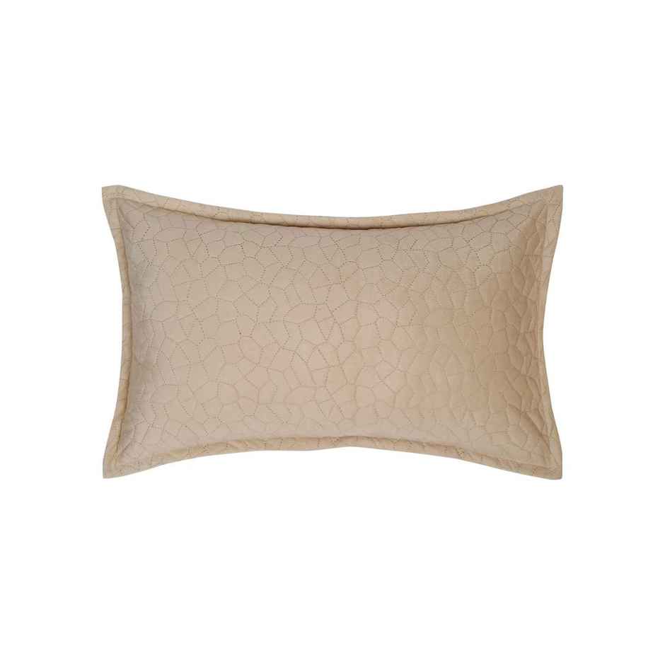 Hosta Homes Ultrasonic Polyvelvet Abstract Cream Pillow Covers Pack Pack 1