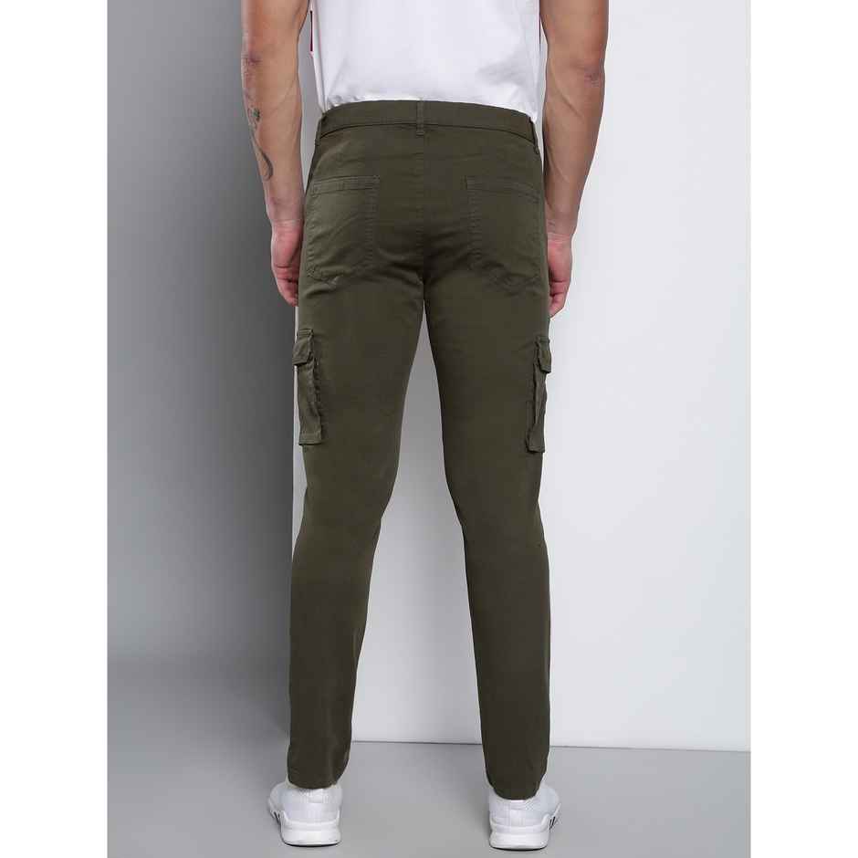 Dennis Lingo Men's Tapered Fit Cotton Cargos Trousers | Olive | 32