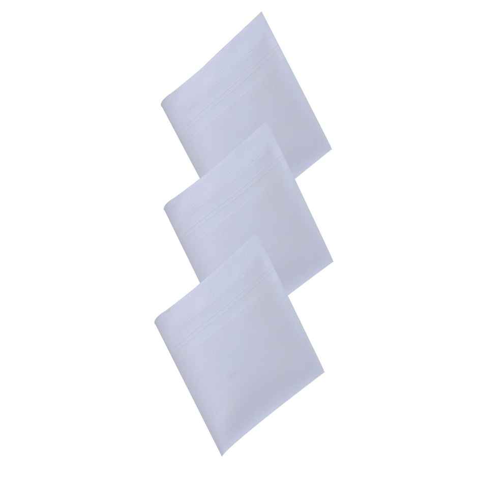 Dollar Men's Striped Cotton Handkerchief | White