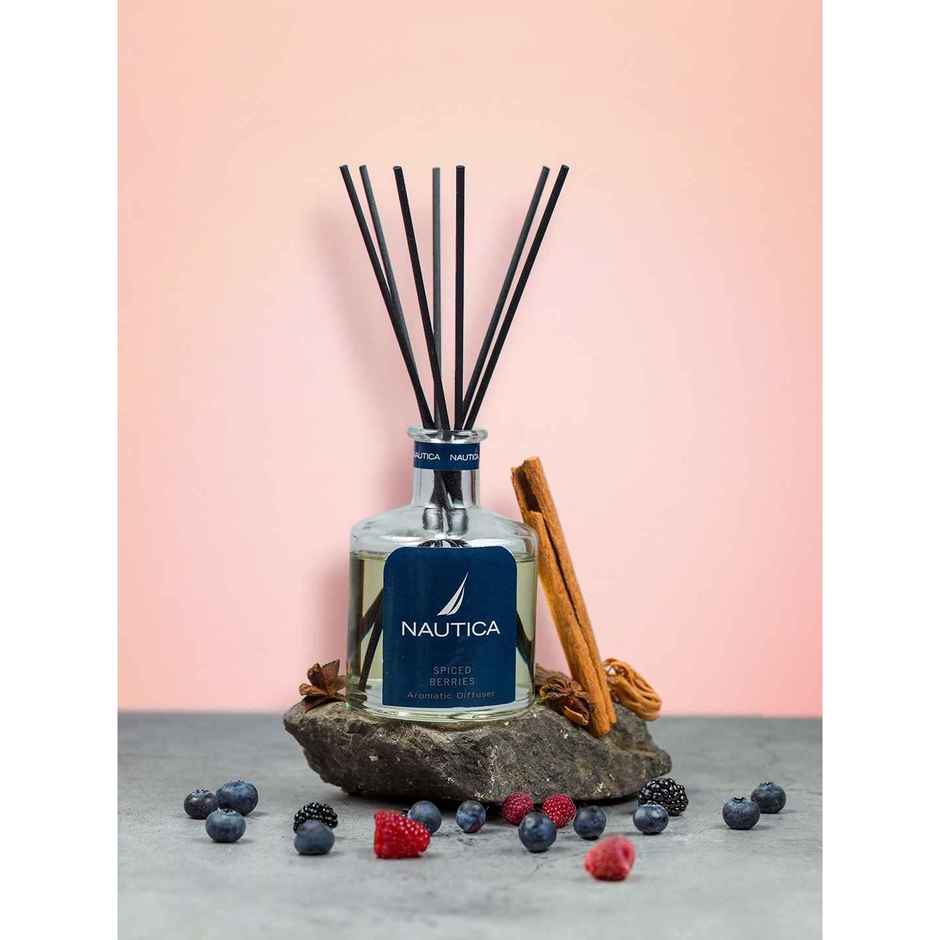 Nautica 100% Natural Aroma Oil Diffuser Set With 7 Reeds 1pc 150ml size | Nomadspiced Berry-Natural