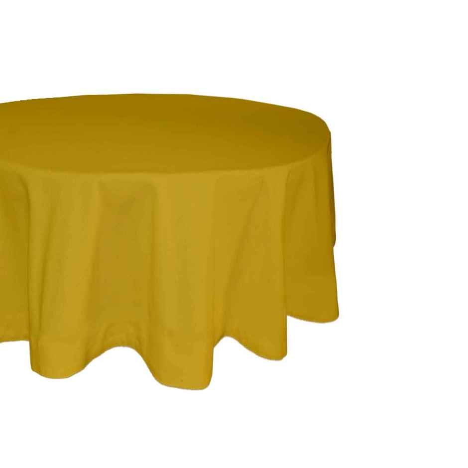 Lushomes Table Cover - Dark Yellow | Classic Plain Dining | 60 inch Round