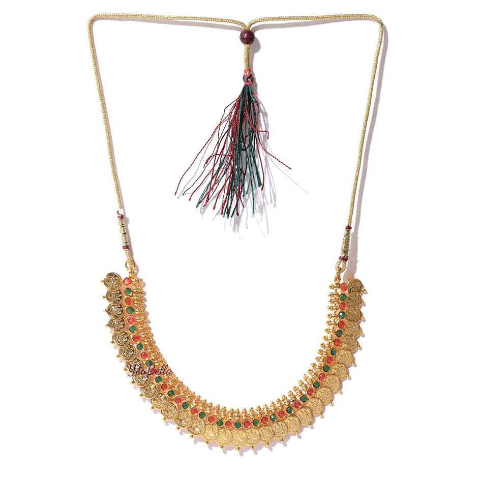 Youbella Traditional Temple Coin Combo Of Laxmi Coin Jewellery Set For Girls And Women(Mix - Combo - 72)