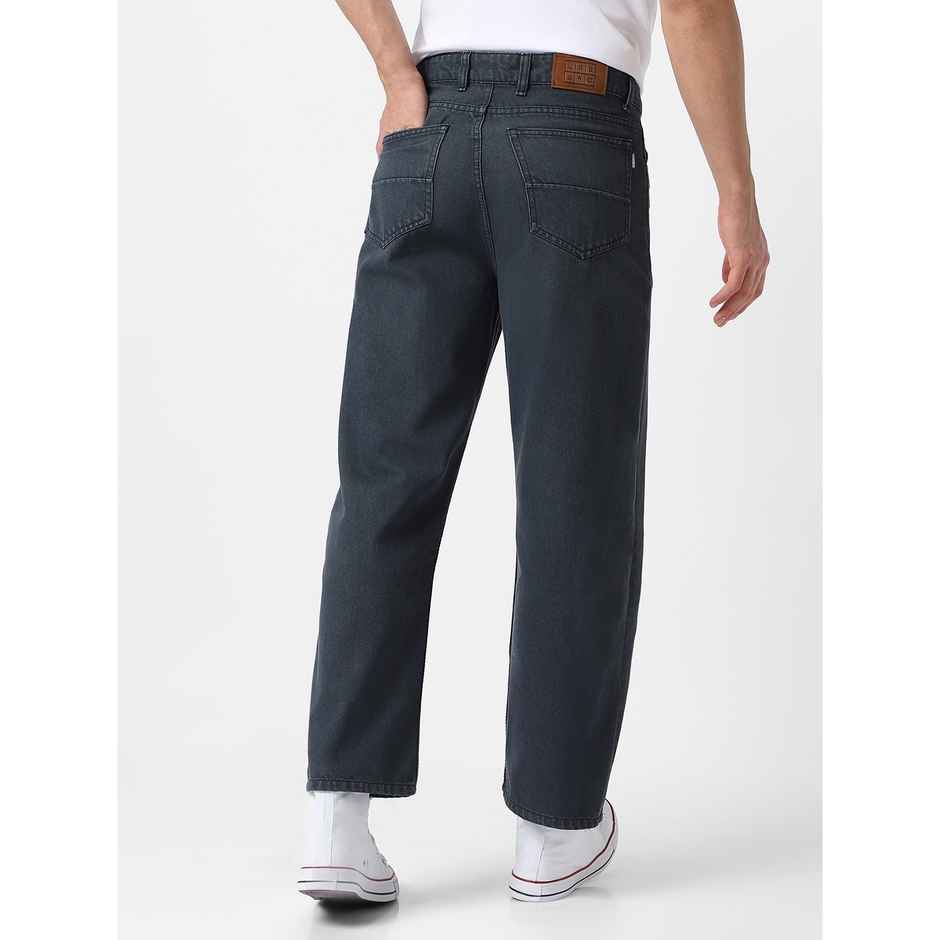 Urbano Fashion Men's Jeans Loose Baggy Fit Washed Non-Stretchable | Grey | 34