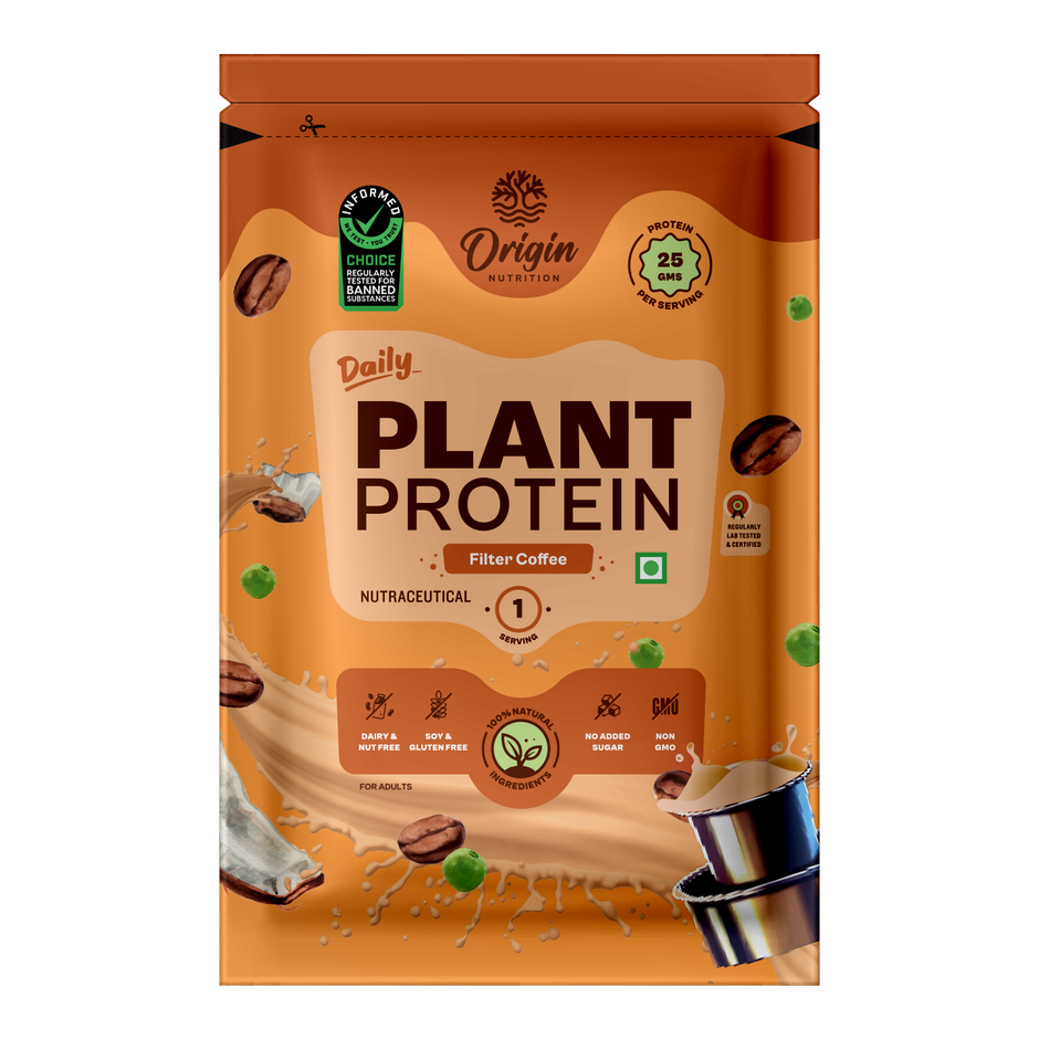 Origin Nutrition Daily Plant Protein Filter Coffee Single Serving