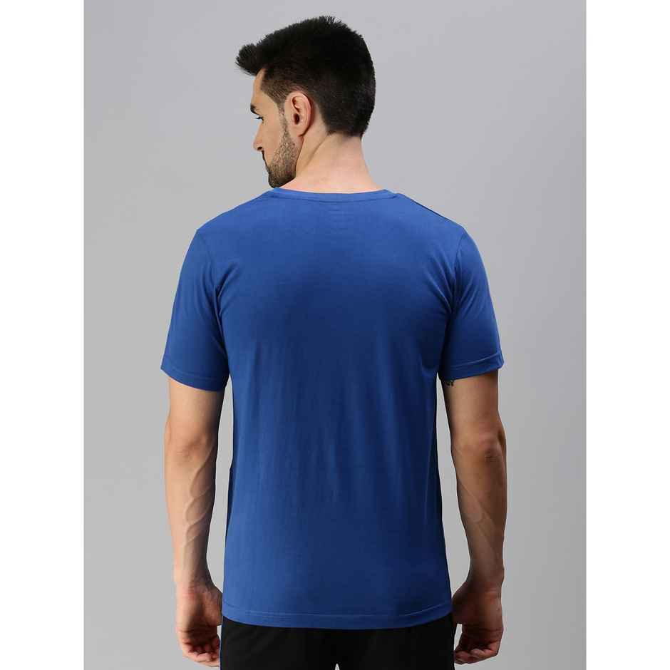 ONN Premium Men's Solid Pure Cotton V Neck T-shirts | Royal Blue | Size - 2XL
