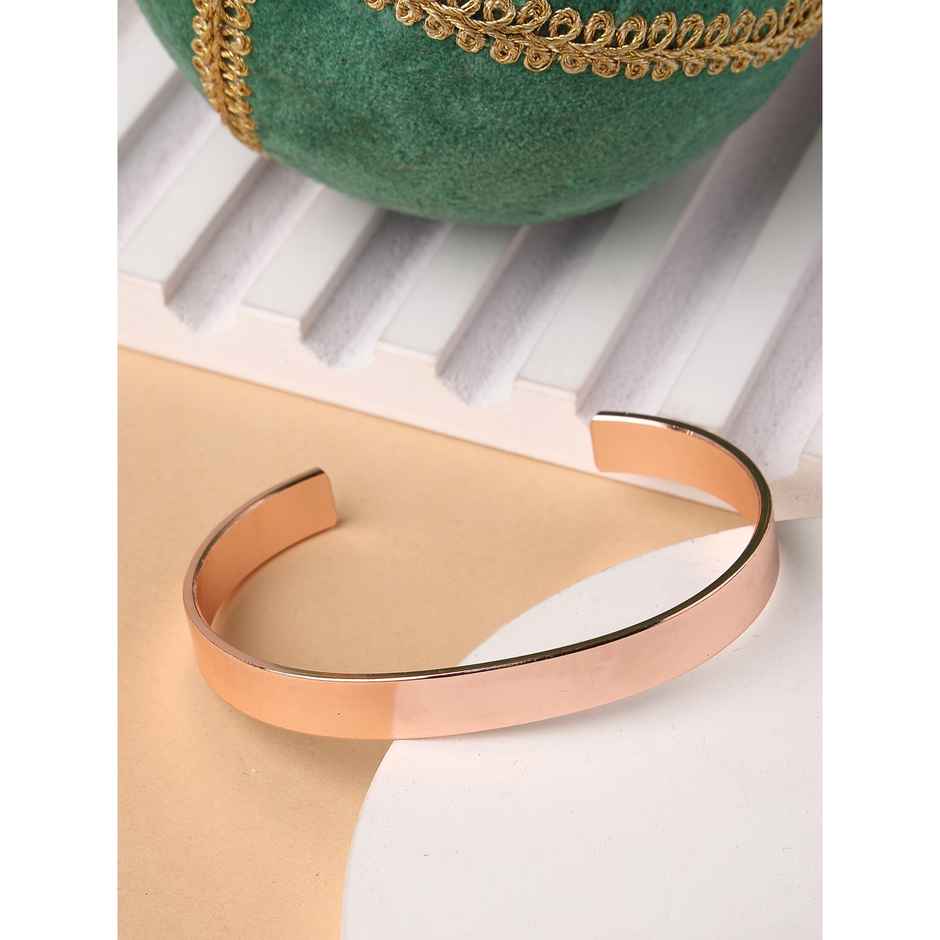 NVR Men's Rose Gold Stainless Steel Cuff Bracelet | NVR2367