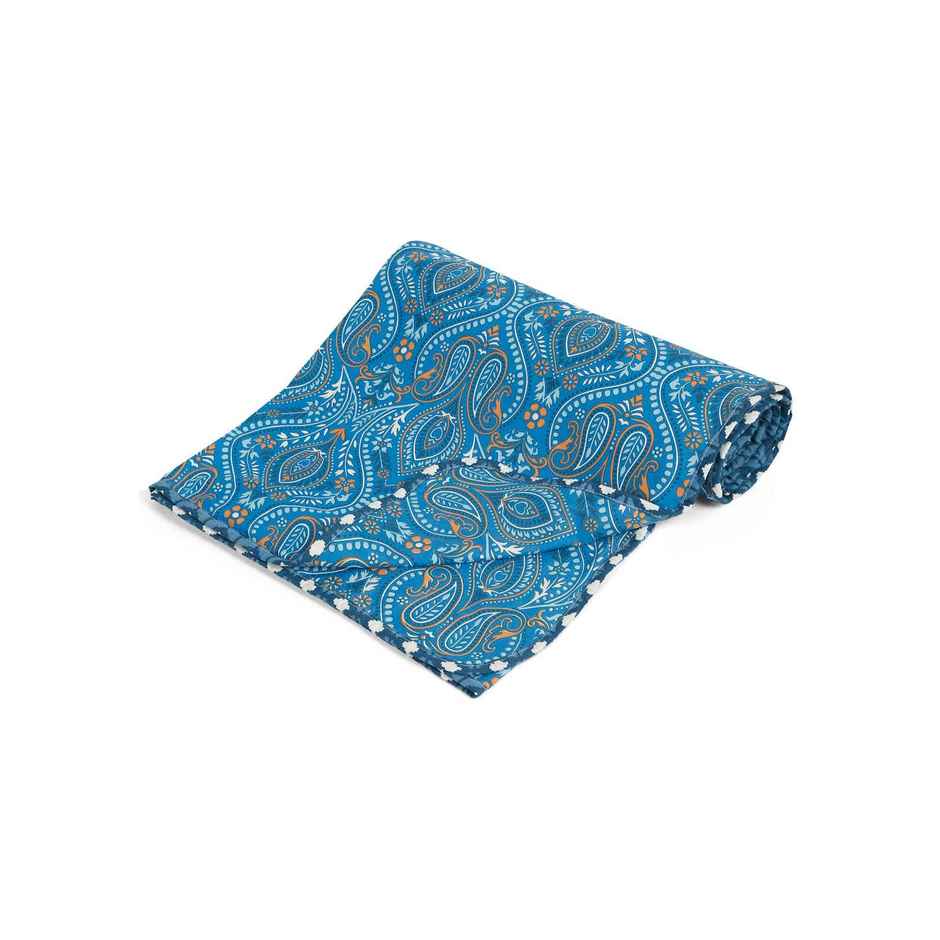 STATUS Micro Dohar Double Bed | Cultural Blue - 200 x 220 cm