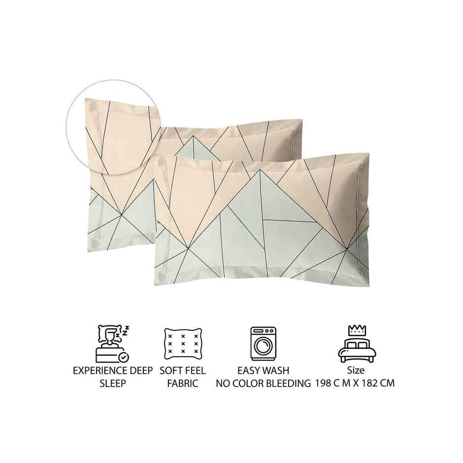 Status Imperial Corner Fitted Double Bedsheet | Geometric Summit | 198 x 182 cm