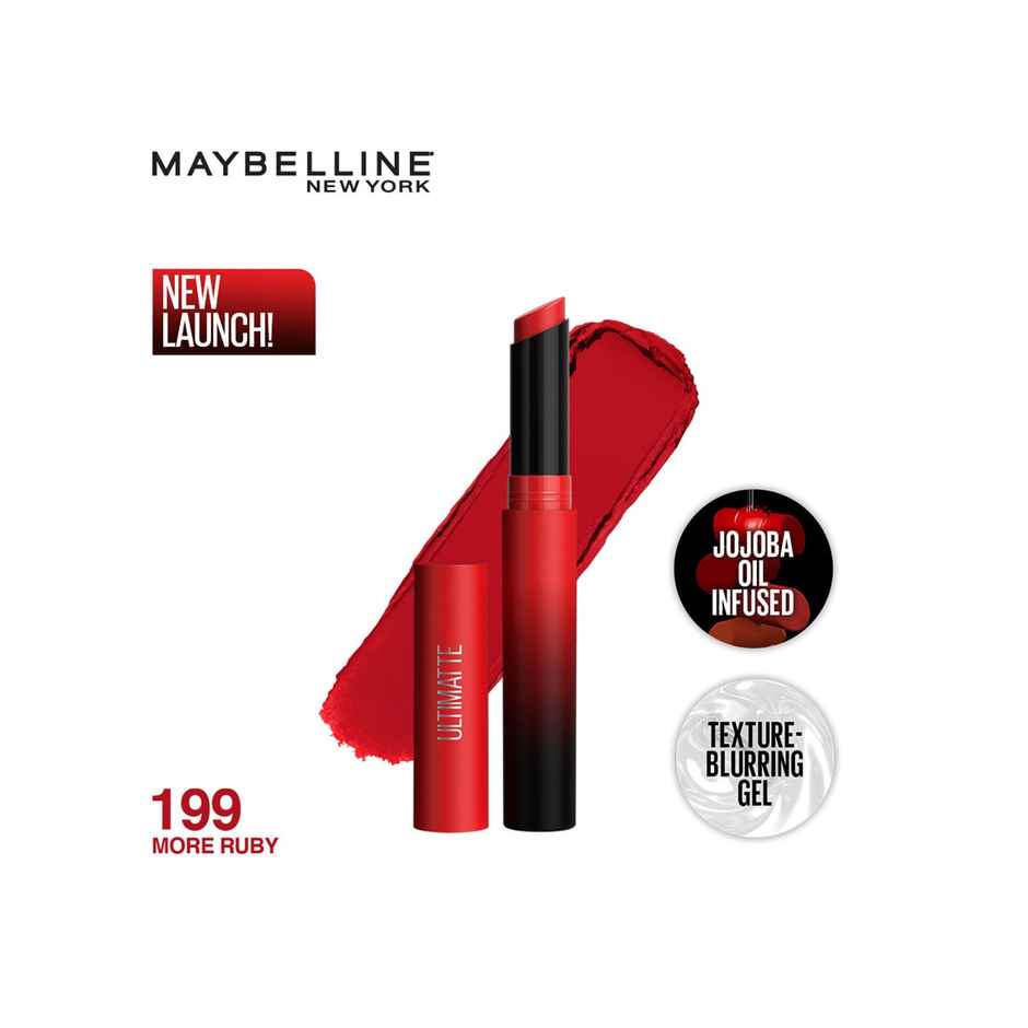 Maybelline Color Sensational Ultimattes Lipstick, 199 More Ruby