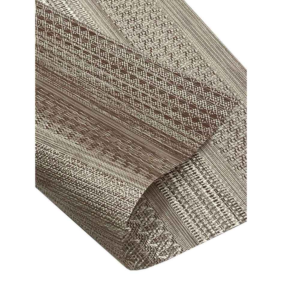 BIANCA Premium Woven PVC Placemat Dining Table | 12 X 18 | Alpine | Beige