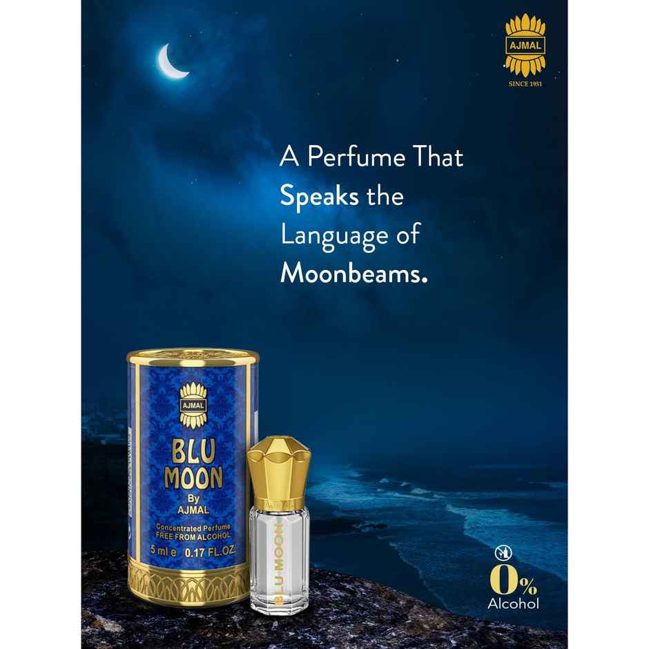 Ajmal Blu Moon Concentrated Perfume Free From Alcohol For Women