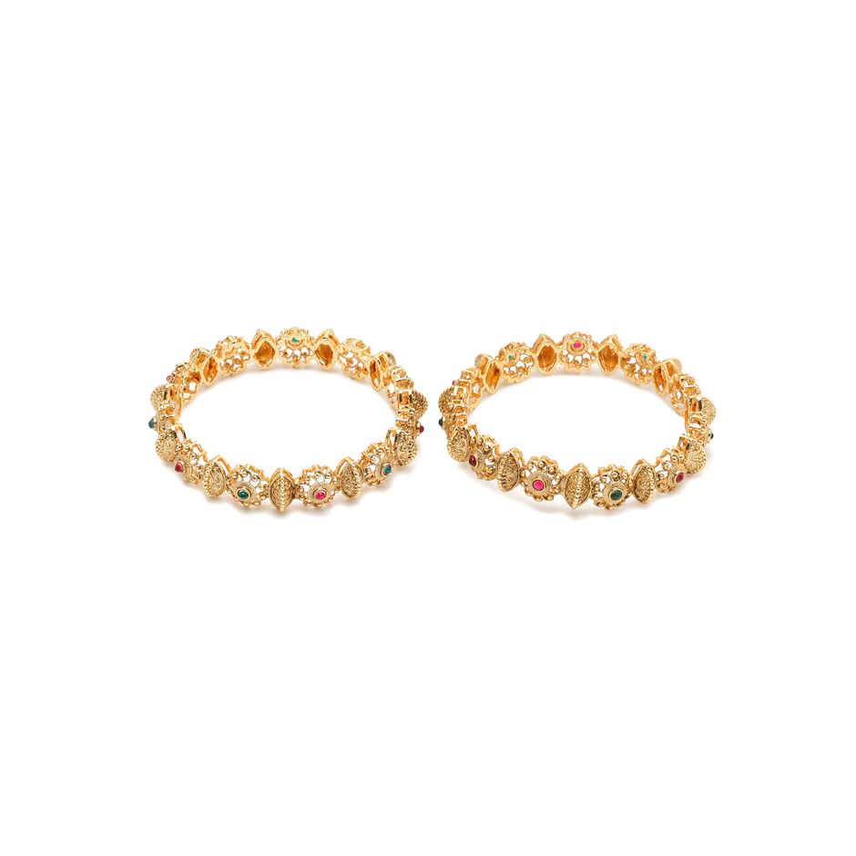 Youbella Jewellery For Women Gold Plated Bracelet Bangles For Women(Ybbn - 92141 - 2.4)