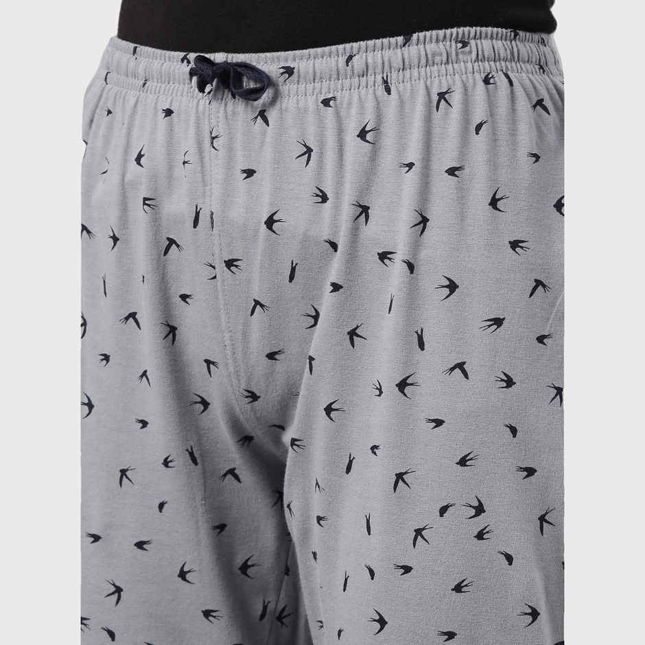 Kryptic Women s Pure Cotton Printed Capri | Grey | M