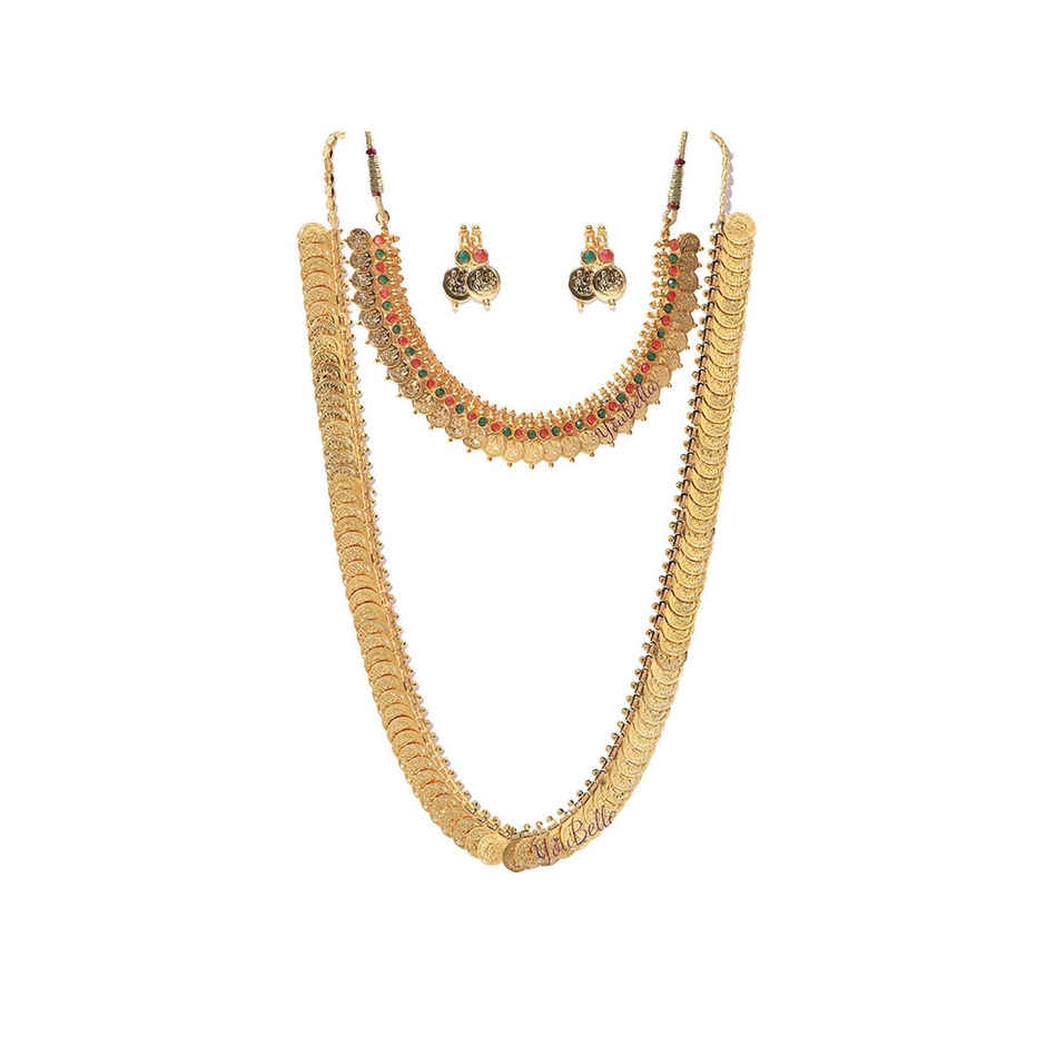 Youbella Traditional Temple Coin Combo Of Laxmi Coin Jewellery Set For Girls And Women(Mix - Combo - 72)