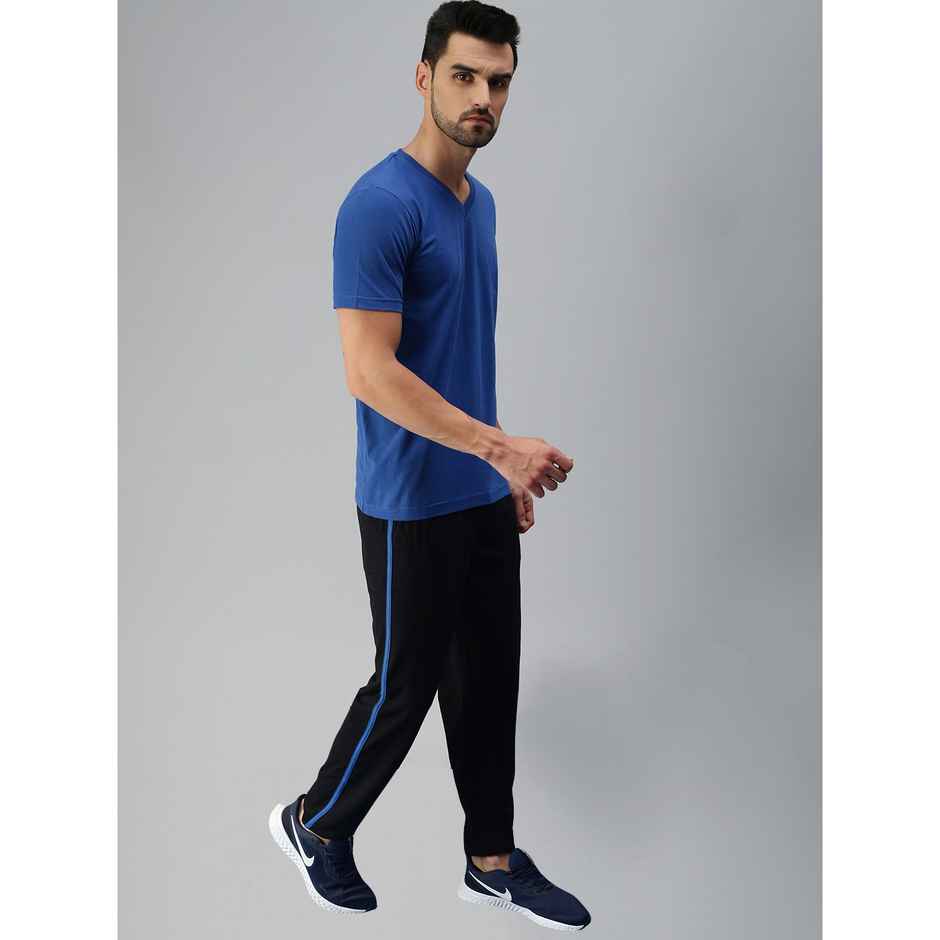 ONN Premium Men's Solid Pure Cotton V Neck T-shirts | Royal Blue | Size - 2XL