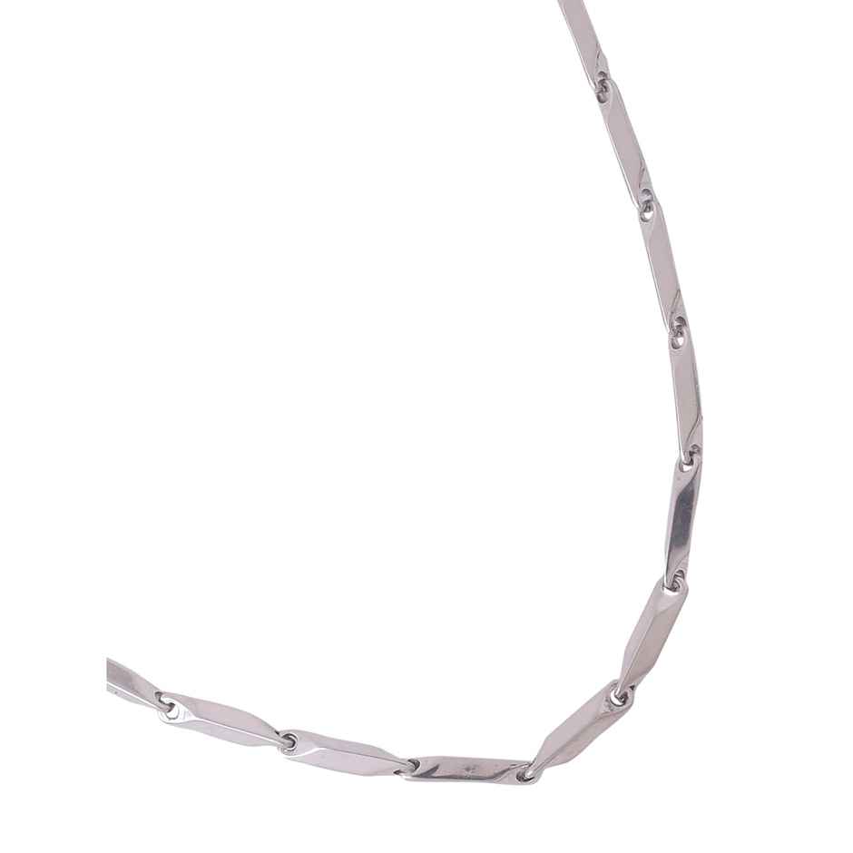 NVR Men's Silver - Toned Stainless Steel Rhodium Plated Chain | NVR2110