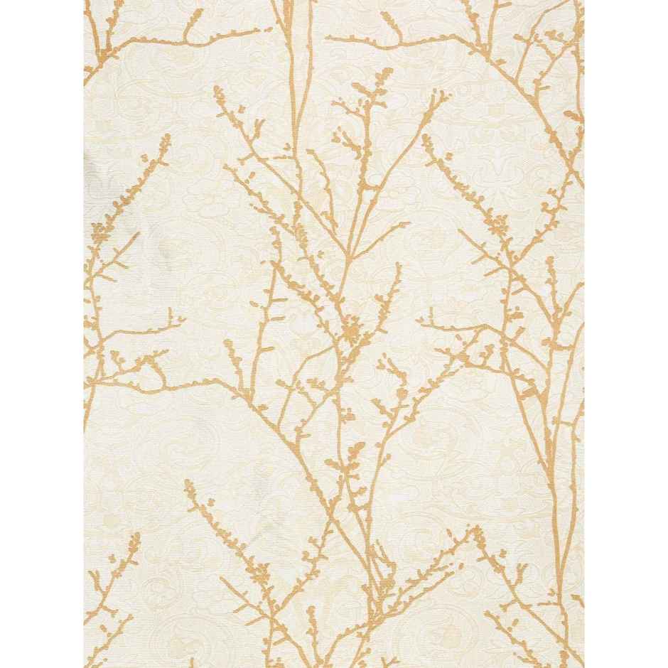 Home Sizzler Branch Bliss Grommet Eyelet Polyester Door Curtains 7 Feet Gold