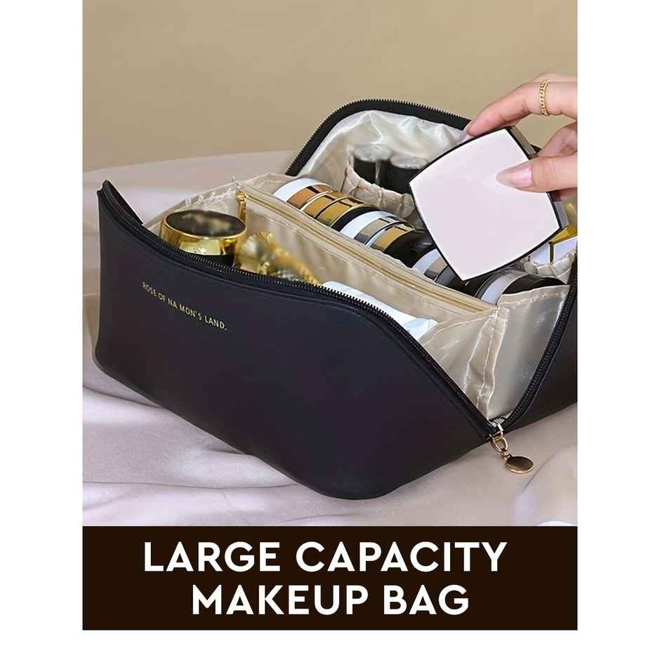 GUBB Makeup Organiser Bag | Black | Stylish & Spacious