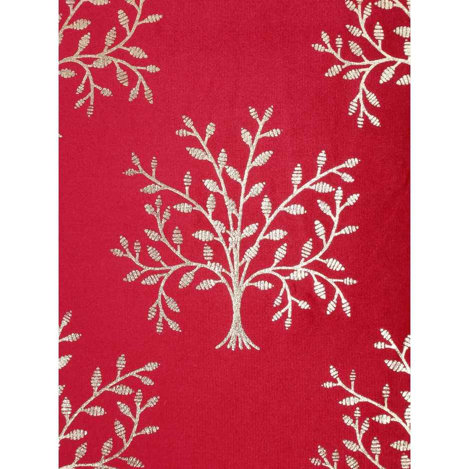 Hosta Homes Soft Velvet Tree Pattern Golden Foil Printed Red Cushion Covers