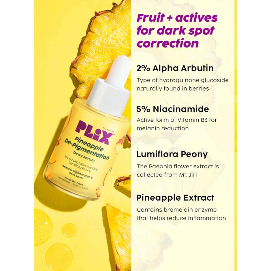 Plix The Plant Fix Pineapple Foaming Face Wash And Serum Combo for Pigmentation