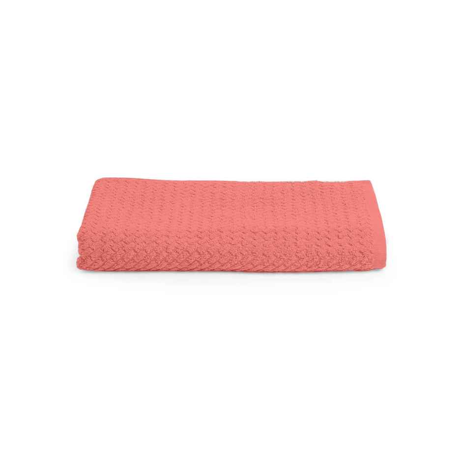 Spaces 100% Cotton High Absorbent Dark Orange Bath Towel For Men And Women