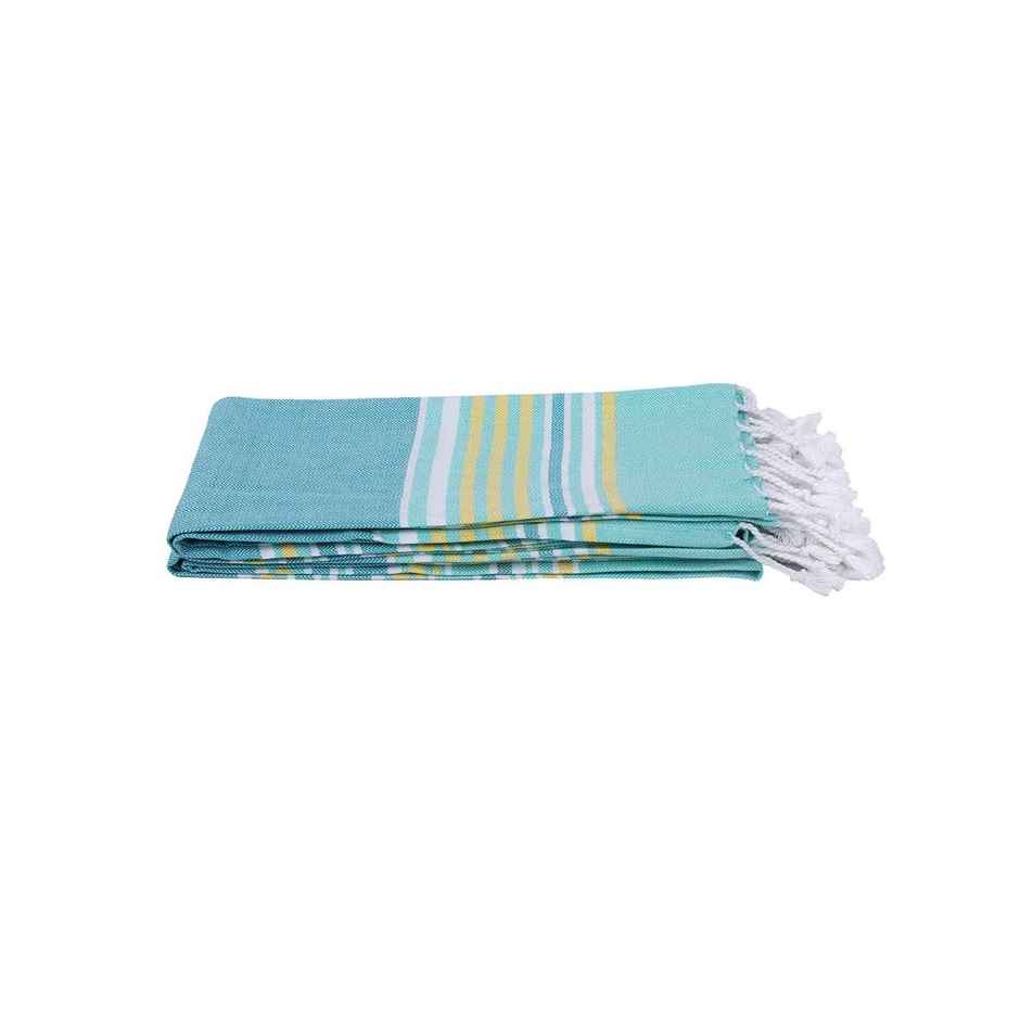 Bianca Ultra Soft Turkish Hammam Towel 100% Cotton 1pc Bath Towel | Jadore Stripe-Mint