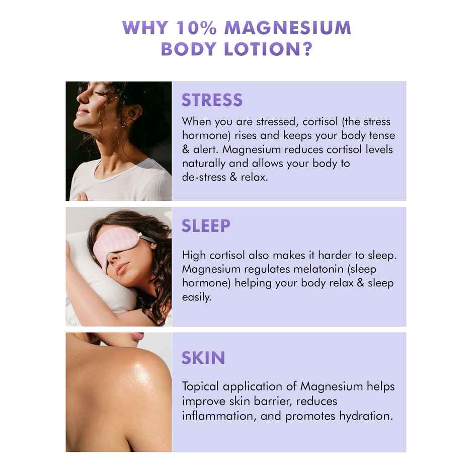 Mcaffeine 10% Magnesium Body Lotion - 3X Stress Reduction, Better Sleep with Vanilla