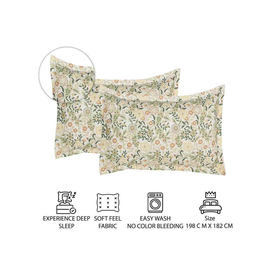 Status Imperial Corner Fitted Double Bedsheet | Heritage Herbarium | 198 x 182 cm