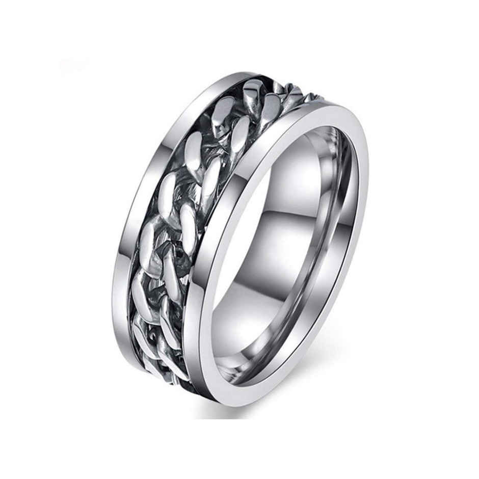 YouBella Silver Plated Stainless Steel Ring Combo Jewellery for Men (YBRG - 20112)