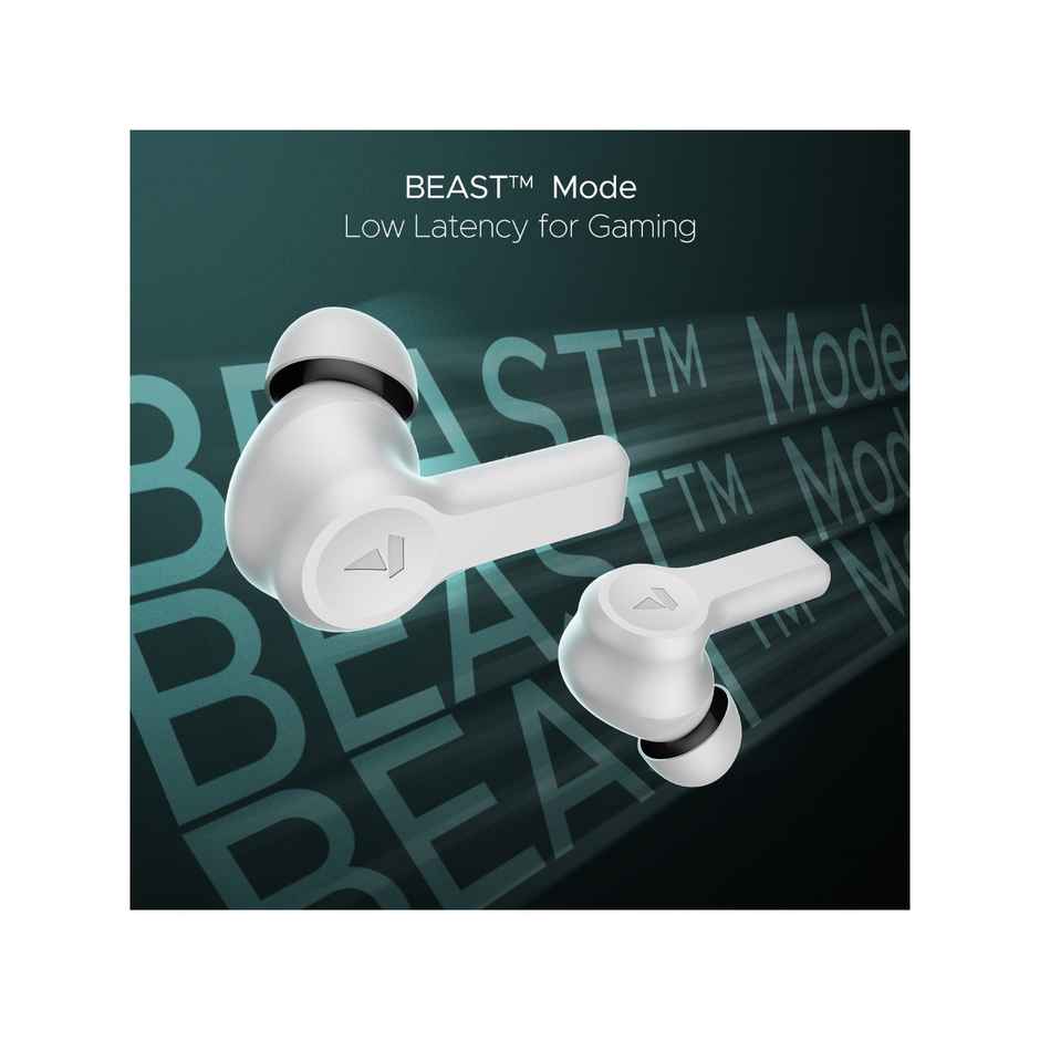 boAt Airdopes Flex 454 ANC TWS Earbuds with mic, 60Hrs Battery, Active Noise Cancellation(32dB), App Support, 4Mics ENx, Fast Charge, v5.2 Bluetooth Earbuds - Zinc White