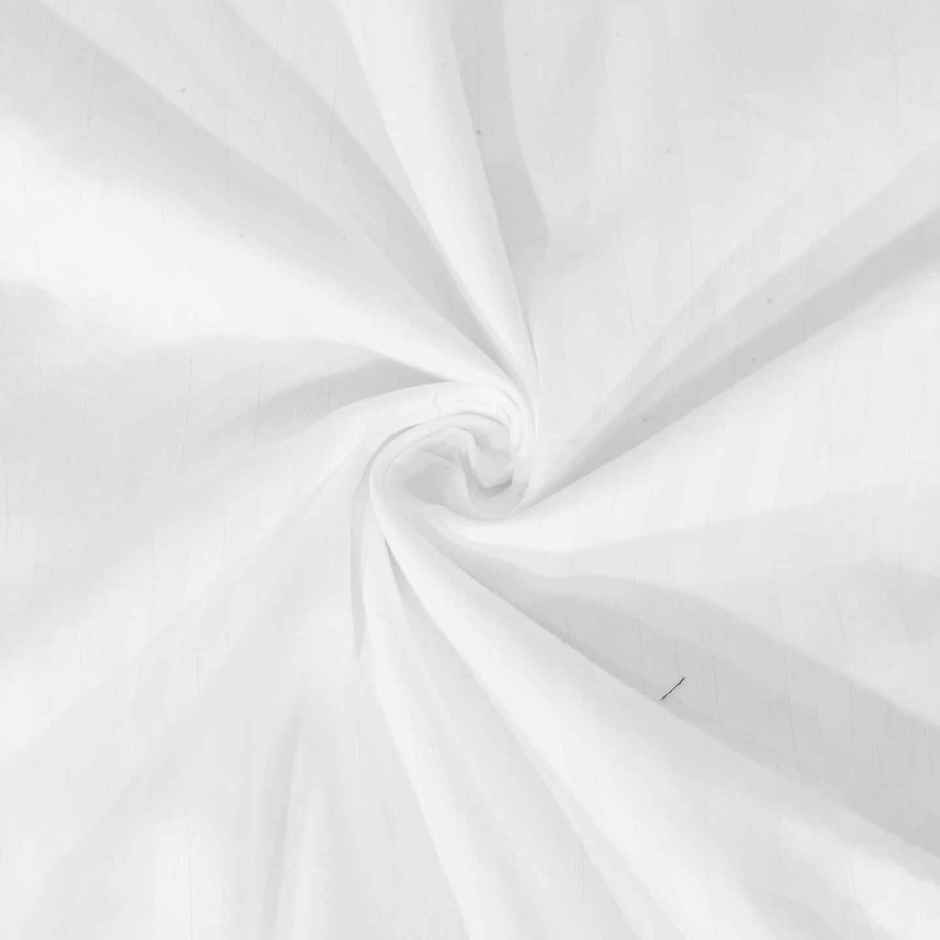 Hosta Homes King Size Satin Cotton Striped 300 Tc Bed Sheet, 2 Pillow Covers | White | 108 x 108 in