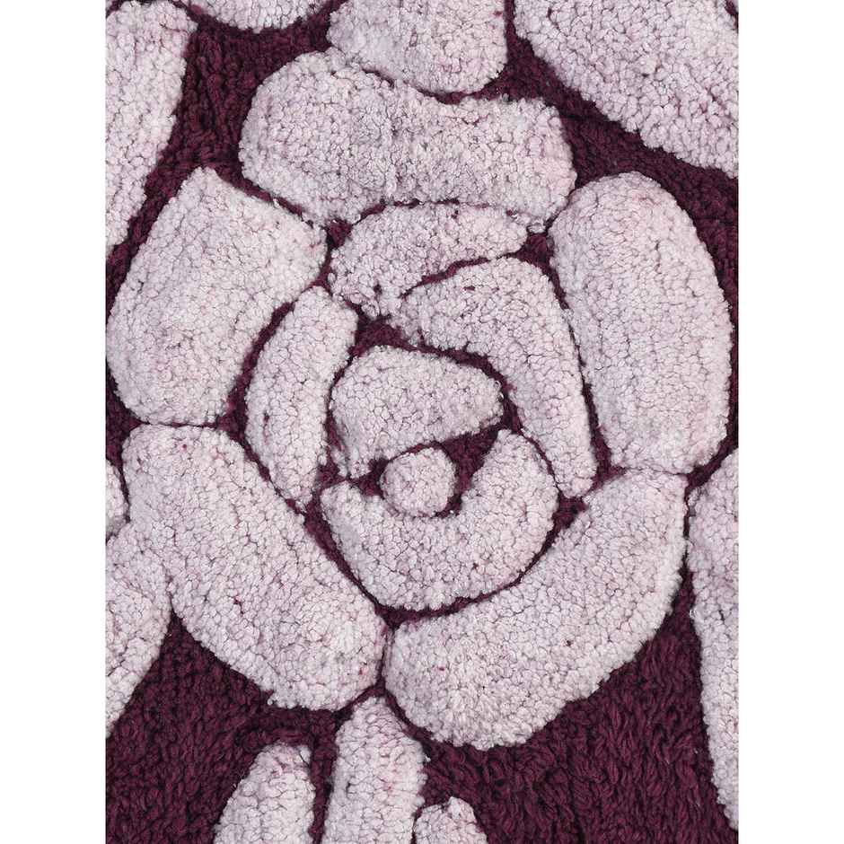Saral Home Rosa Microfiber Anti-Slip Bath Mat | Purple - 50 x 80 cm