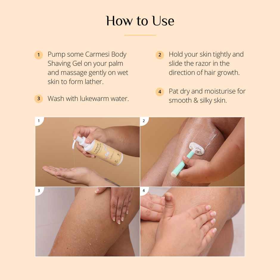 Carmesi Oh-So-Smooth Body Shaving Gel | Soothes And Hydrates Skin