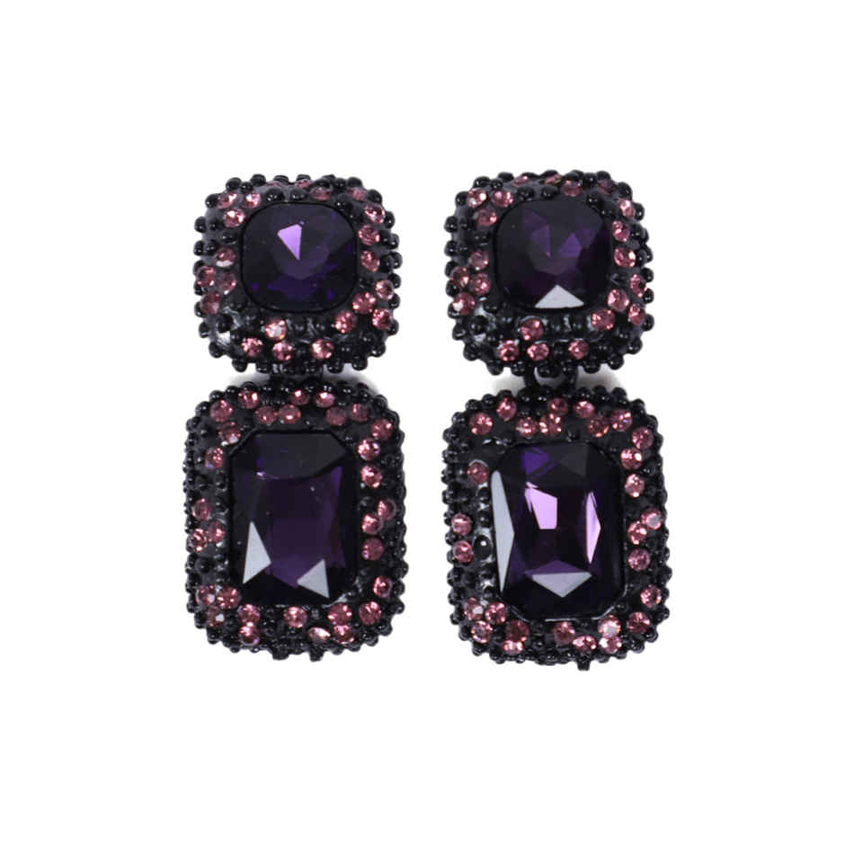 Youbella Drop And Dangler Crystal Earrings For Girls And Women (Purple)(Ybear - 33150)