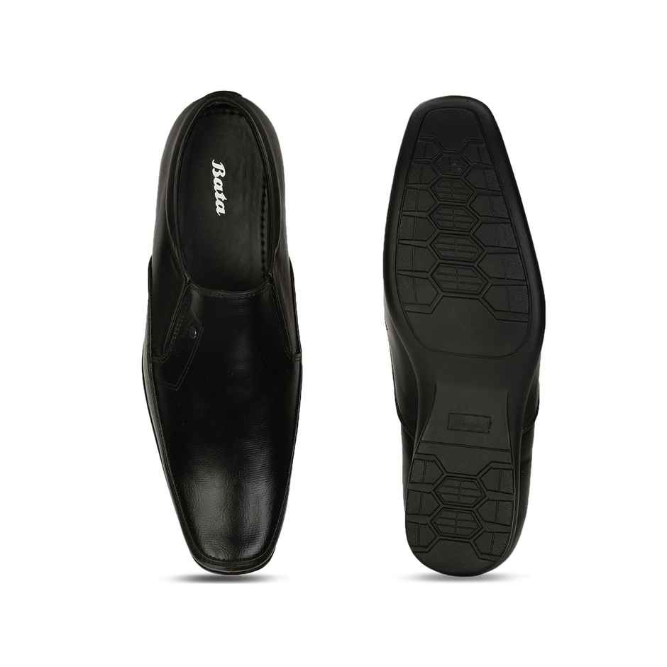 Bata Black Slip On Formal Shoes For Men | 7 UK