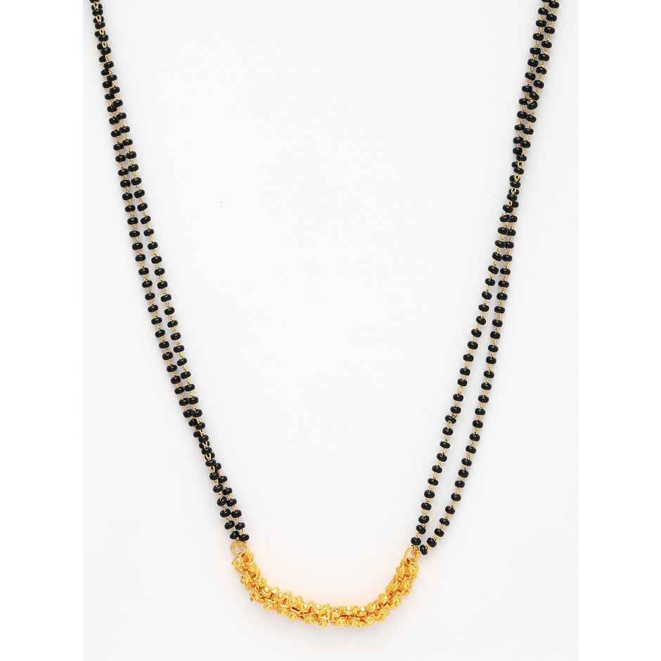 NVR Women's Gold - Plated Black Beaded Mangalsutra | NVR2724