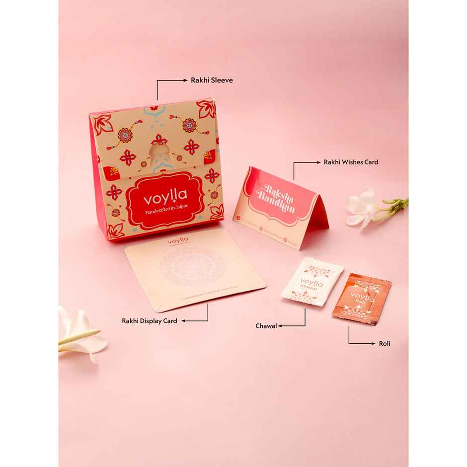 Thread Om Beaded Colourful Threads Rakhi For Brother (Voylla)