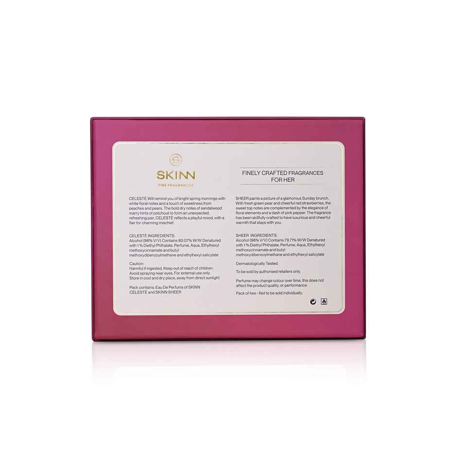 Skinn By Titan Women Celeste & Sheer Miniature Edp Gift Set