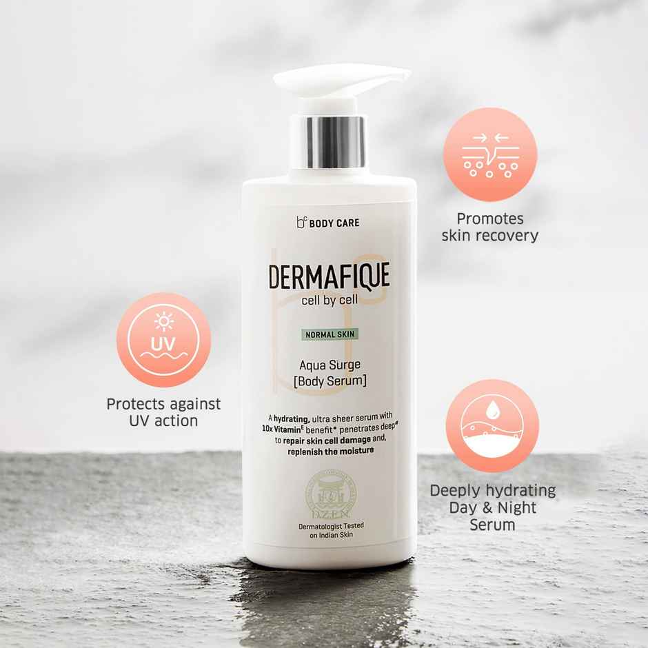 Dermafique Aqua Surge Body Lotion, Lightweight & Non-sticky, No Mineral Oil