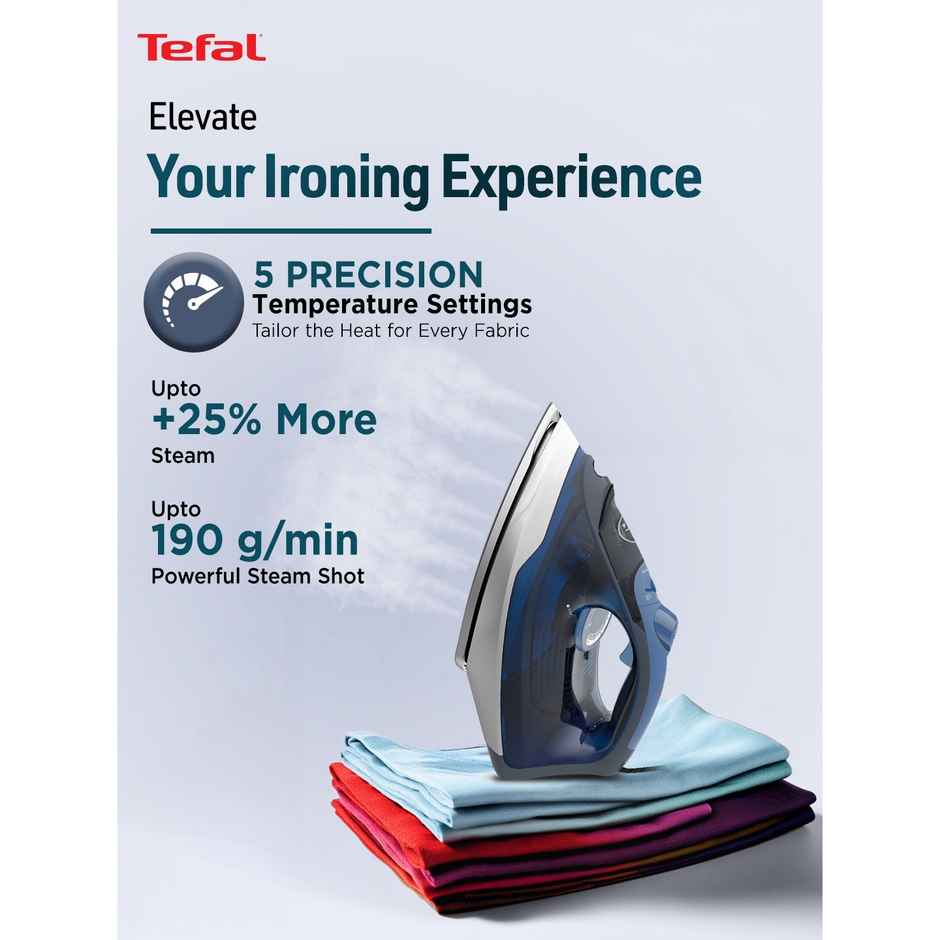 Tefal Express Steam Plus Iron 2600 W, Durilium Airglide Soleplate, Wrinkle Remover