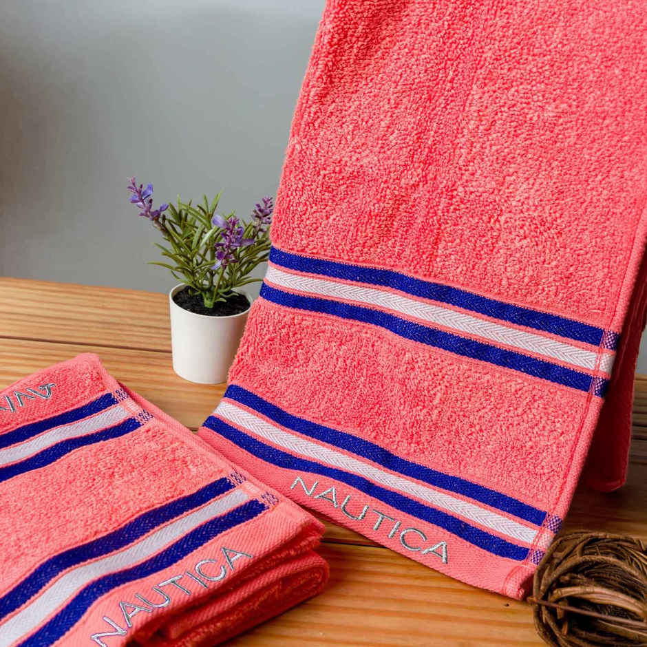 Nautica Hand Towel | 40 x 60 cm | Set Of 2 - Coral