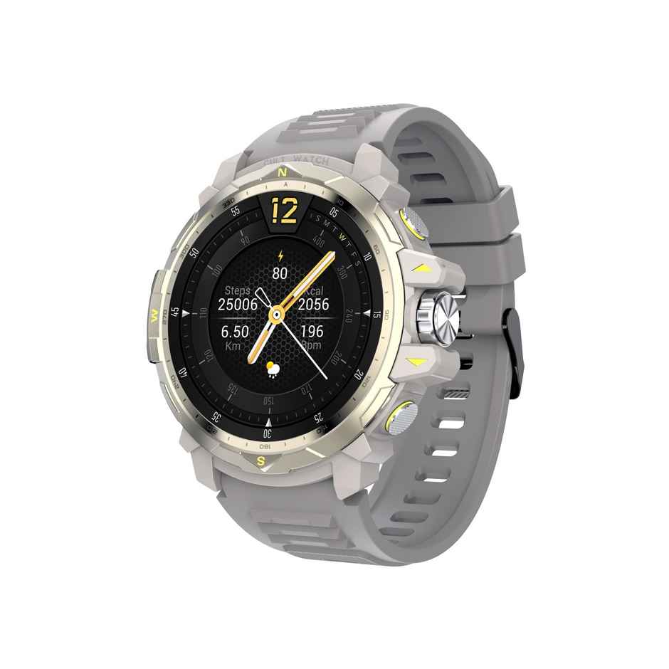 Cult Ranger XR Ultra 1.52" AMOLED Display, Rugged, Google Fit & Strava Integrated Smartwatch (Beige)